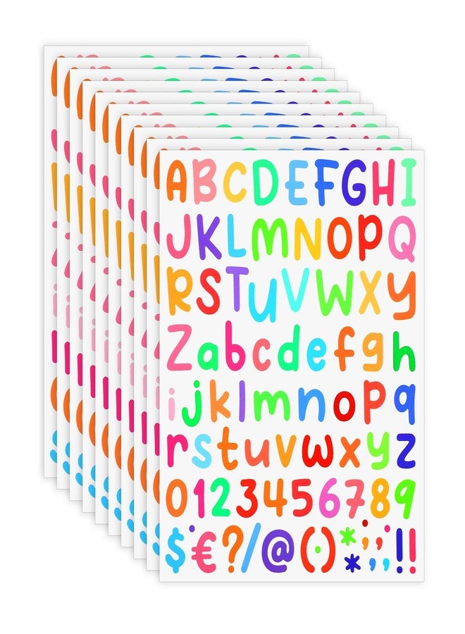 Exircy 800pcs Letter Stickers, Alphabet Stickers Vinyl Alphabet Number Sticker Set 1 Inch Self-Adhesive Letters Small Mailbox Numbers Labels Cartoon ABC Sticker DIY Crafts Art Making, Decals, 10 Sheets - Image 1